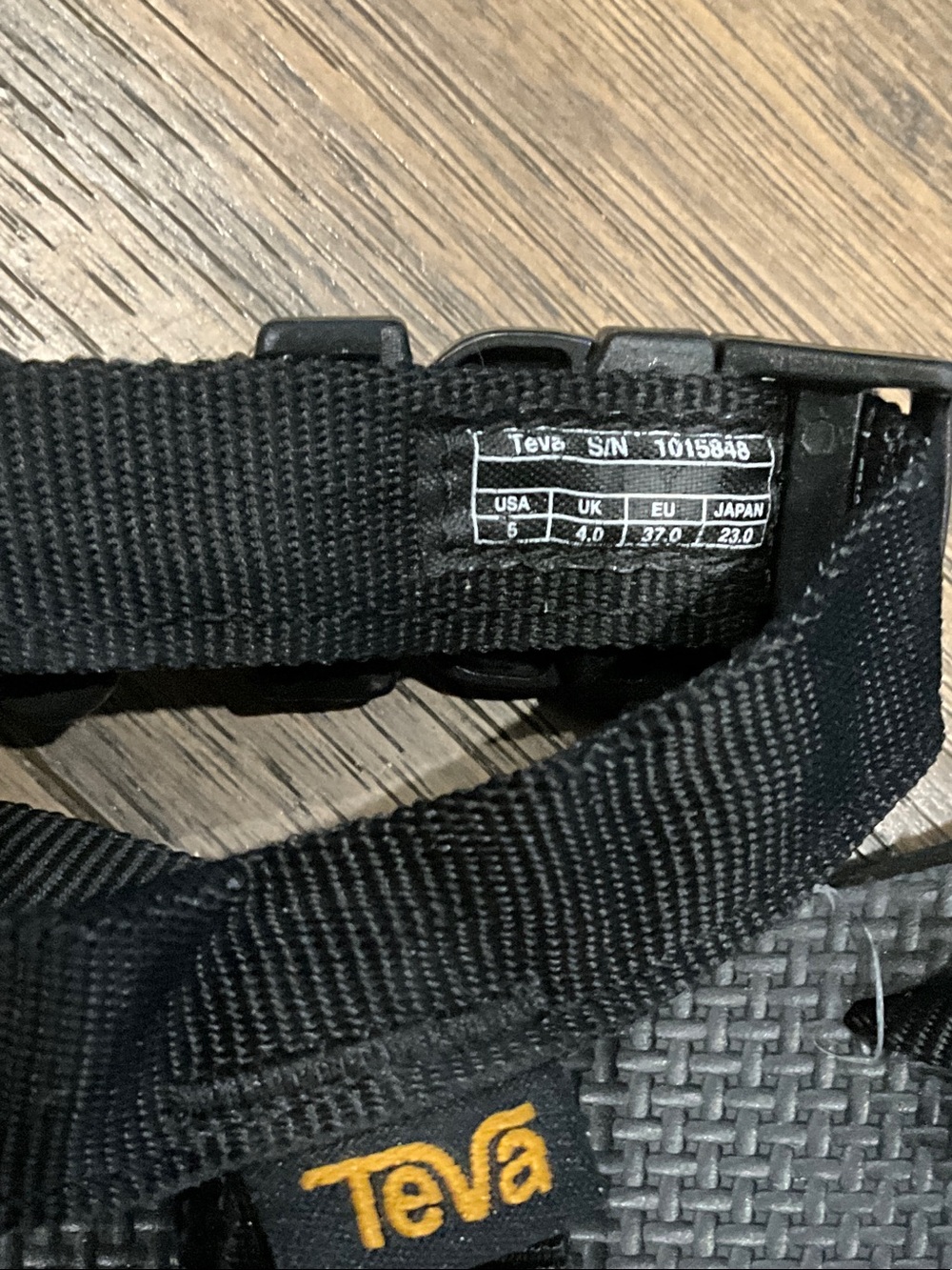 Teva Black Outdoor Webbing Sandals - Picture 2 of 4